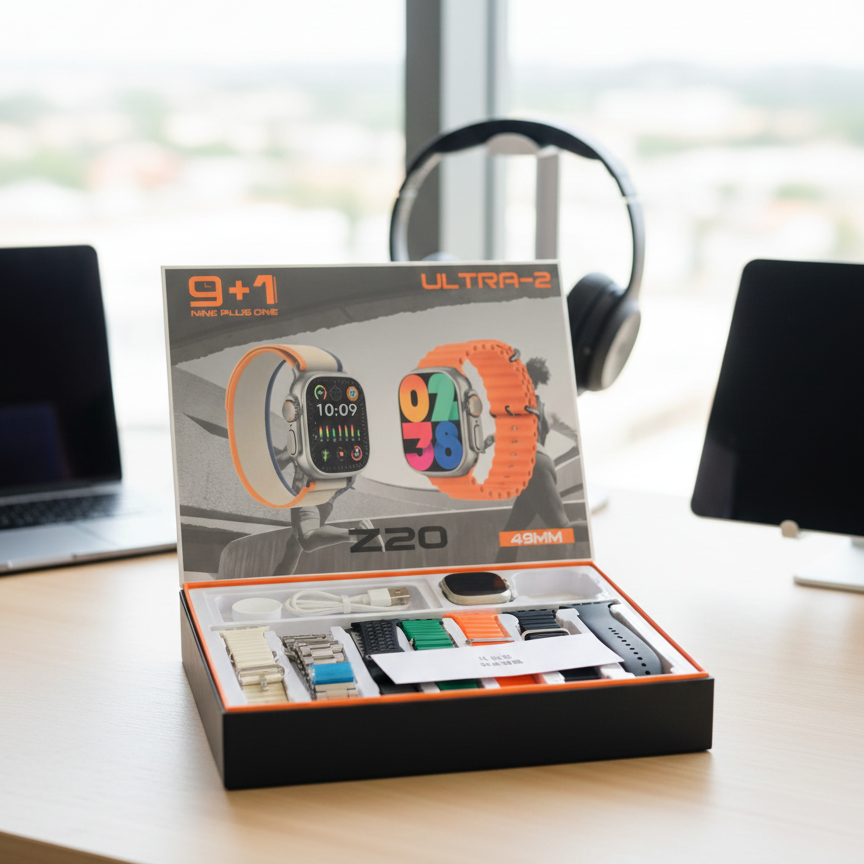 The Z20 Ultra 2 Smartwatch – 7‑in‑1 Srackin interchangeable straps,