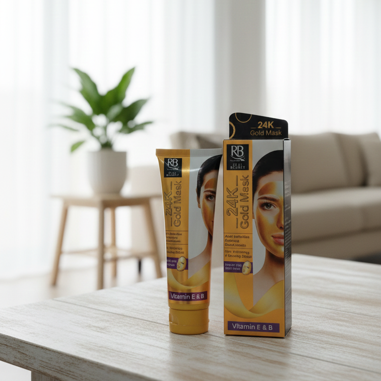 RB Cosmetics Real Beauty 24K Gold Mask | Hydrating & Brightening | Luxury Skincare Treatment | Original