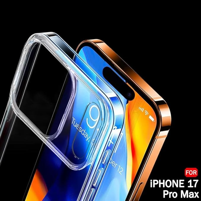 Ultra-Slim 0.2mm TPU Transparent Case for iPhone 17 Pro Max – Crystal Clear Soft Protection