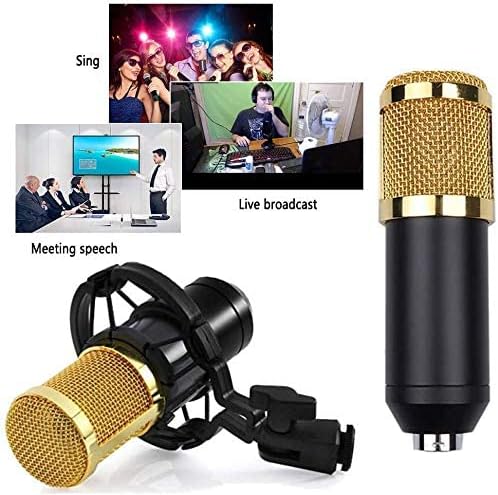 Professional Condenser Microphone - Podcast Mic Set Condenser Microphone With Rechargeable Auxiliary Background For Karaoke Singing, Youtube Recording Mic Set For Youtube | Mic Kit