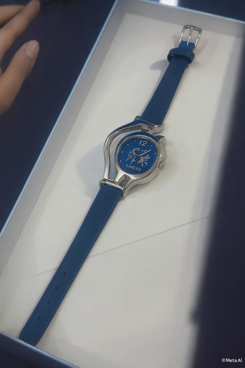 Apple Shape Woman Watch Elegant Design Stylish Appearance Comfortable Fit Durable Build Reliable Daily Use - Blue