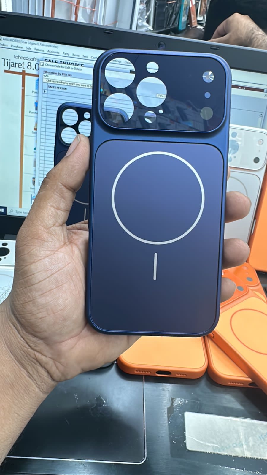 iPhone 17 Pro Max Style Converter Case – Transform iPhone 13/14/15/16 Pro Max into iPhone 17 Pro Max Look - Blue