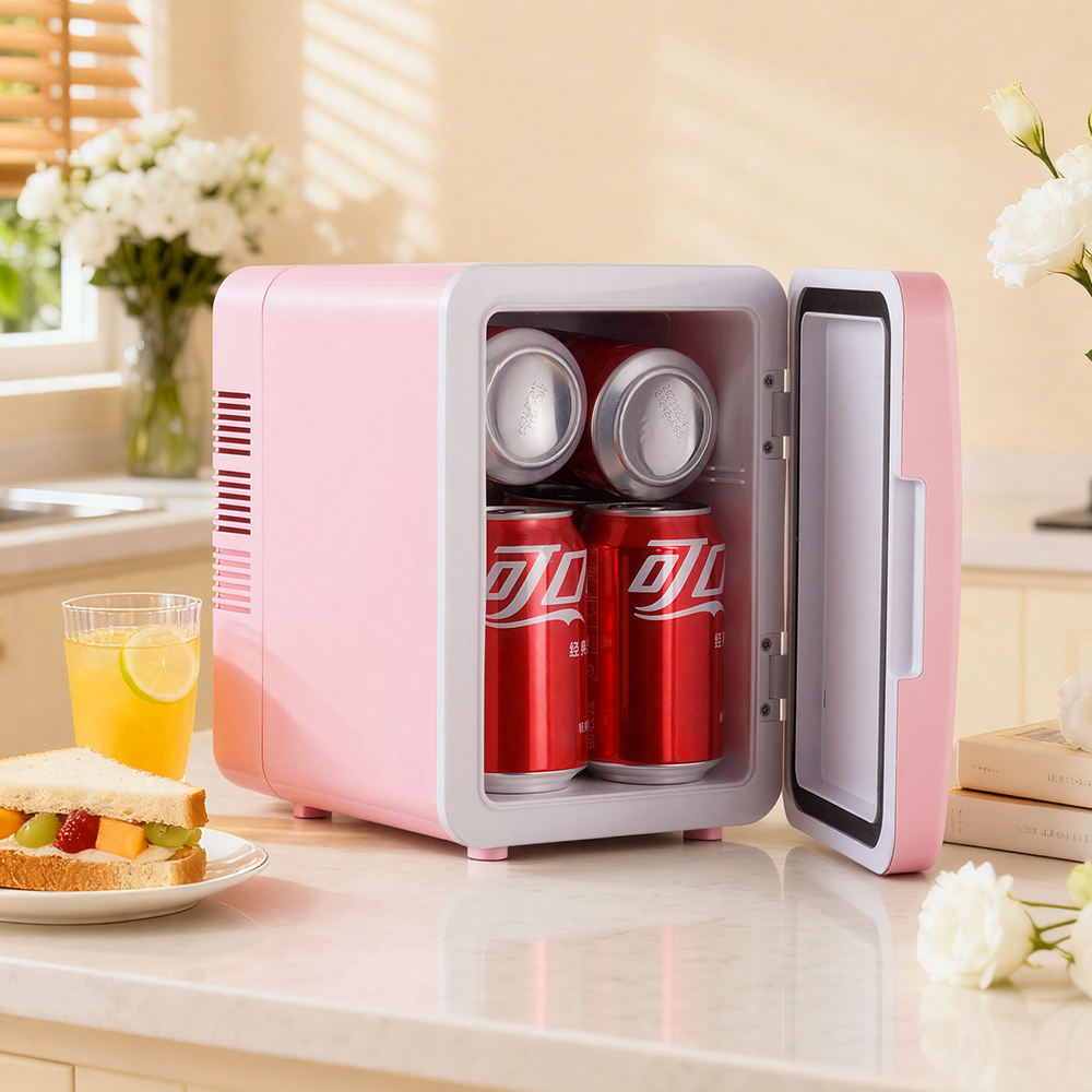 4L Car Home Mini Refrigerator Cold and Hot Adjustable Mini Cosmetics Fridge With Removable Shelf