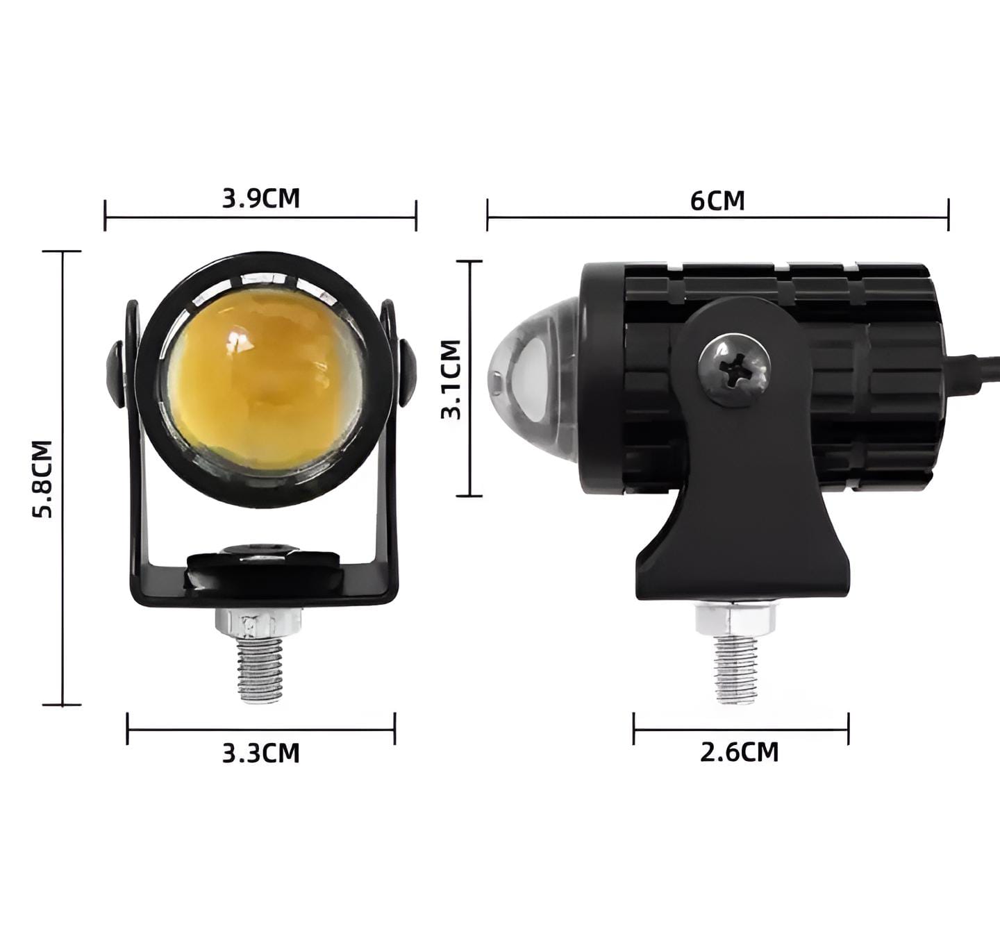 (2pcs) New Mini Driving Fog Light for All Motorcycle, Cars, Jeep(2pcs)