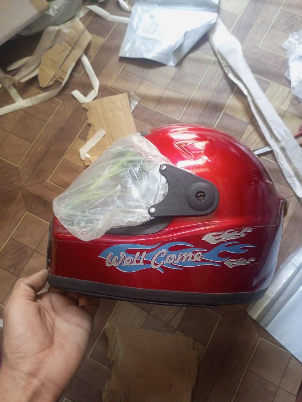 Uneed Bike Helmet unbreakable - Black - Transparent Visor - Motorcycle Helmet - Motorbike Helmet - Black