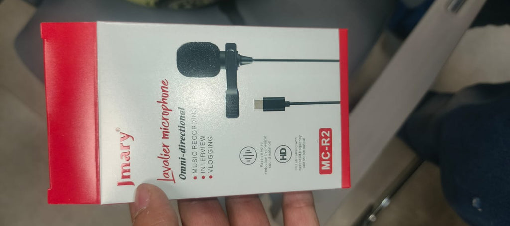 Jmary TikTok Type-c Lavalier Microphone with Clip Compatible Mobile, Laptop Tab etc