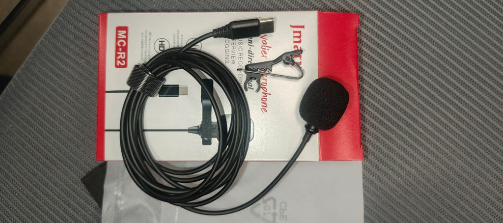Jmary TikTok Type-c Lavalier Microphone with Clip Compatible Mobile, Laptop Tab etc