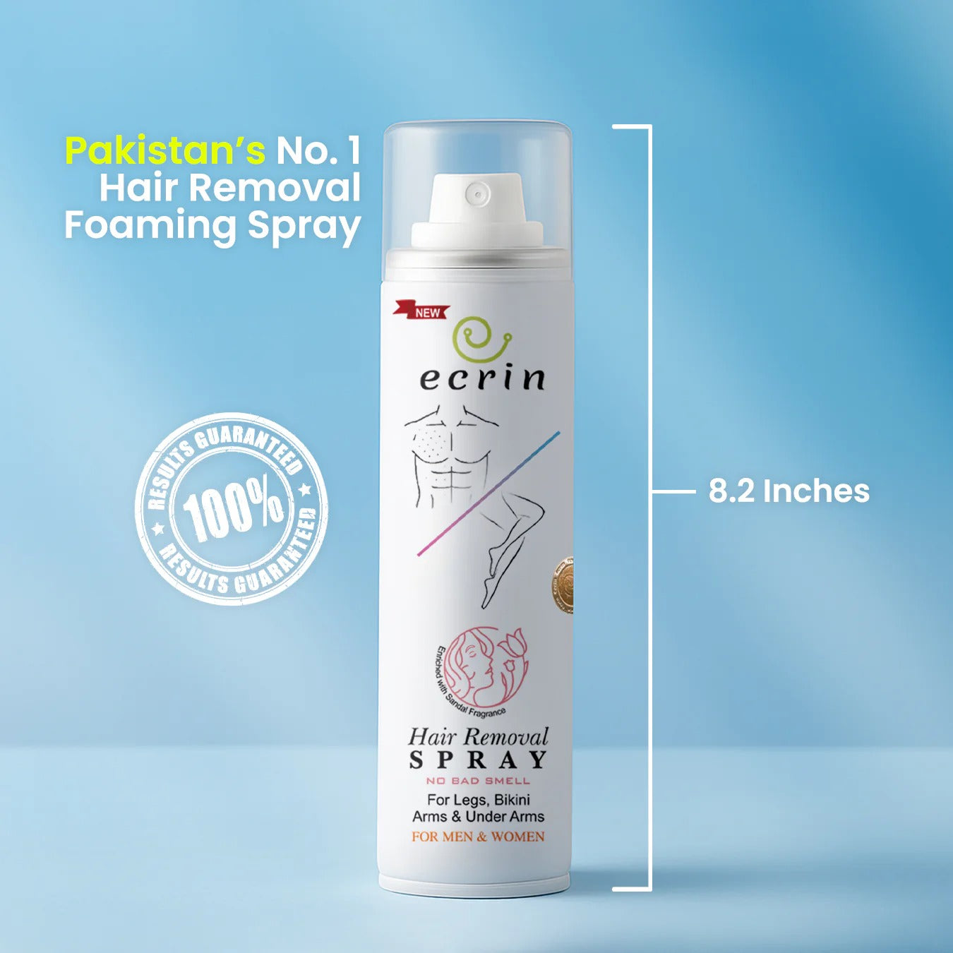 New Ecrin Hair Removal Foaming Spray - Advance Formula with Refreshing Fragrance (200ml)