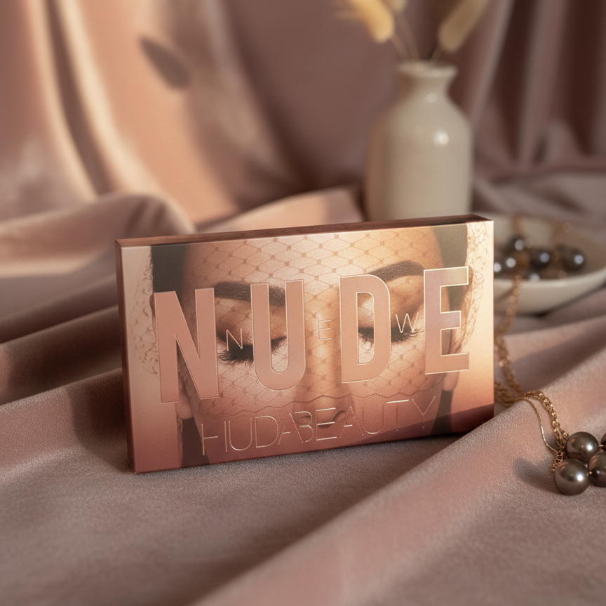 Huda Beauty The New Nude Eyeshadow Palette - 18 Pan Ultra-Pigmented Shadow Collection with Mattes