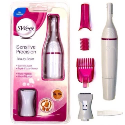 Veet Sensitive Precision Electric Beauty Styler & Trimmer – Waterproof Grooming Kit for Face, Eyebrows, Underarms,