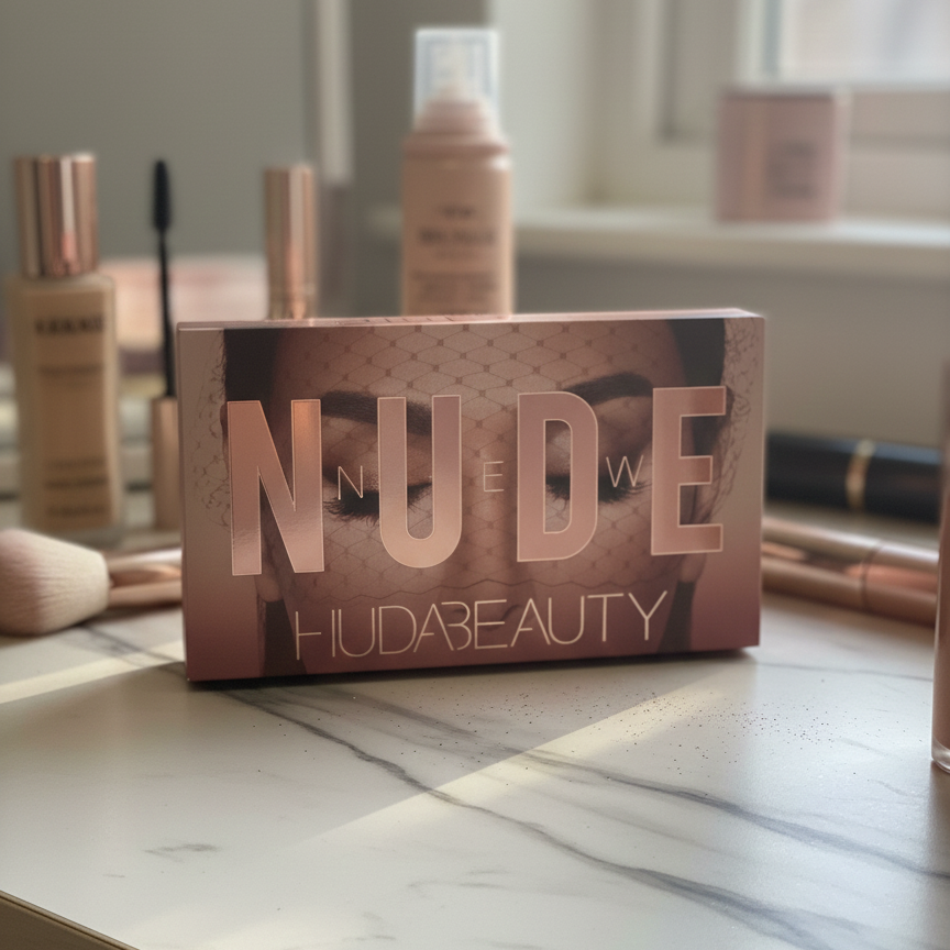 Huda Beauty The New Nude Eyeshadow Palette - 18 Pan Ultra-Pigmented Shadow Collection with Mattes