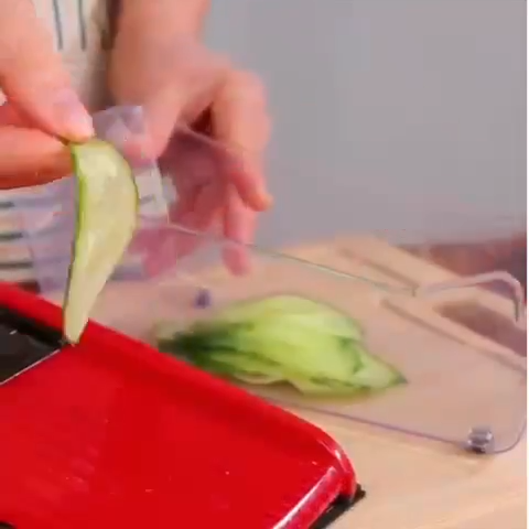 10 in 1 Mandoline Slicer Vegetable Cutter with Stainless Steel Blade Manual Potato Peeler Carrot Cheese Grater Dicer Kitchen Tool-Pink with box